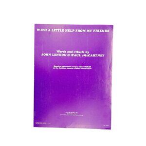 With A Little Help From My Friends Sheet Music Beatles McCartney Joe Cocker 1970